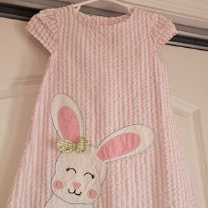 Easter sear sucker bunny toddler dress